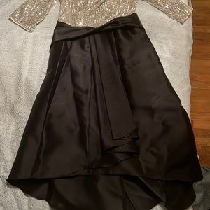 R&M Richards cocktail dress sequin bodice taffeta bottom size 10p
